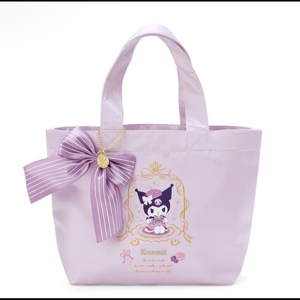 Sanrio Kuromi Handbag (Sanrio Tea Room) Character Goods Japan purple tote bag